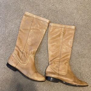 Frye 100% Leather So Soft Cindy Slouch Boots Riding Boots Women’s 8.5 Tan Brown